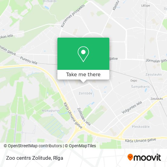 Карта Zoo centrs Zolitude