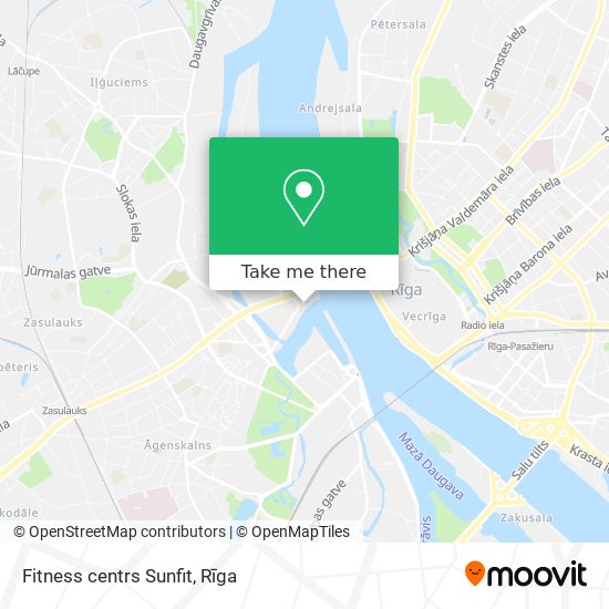 Fitness centrs Sunfit map