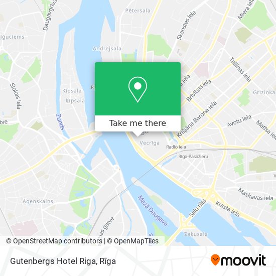 Gutenbergs Hotel Riga map
