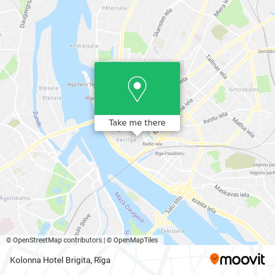 Kolonna Hotel Brigita map