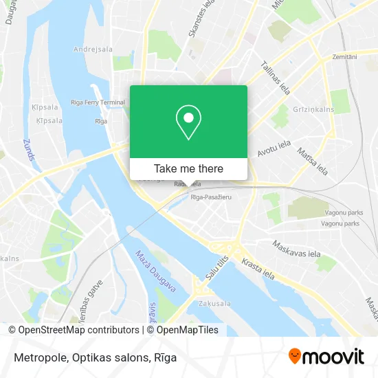 Карта Metropole, Optikas salons