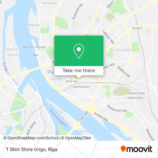 T Shirt Store Origo map