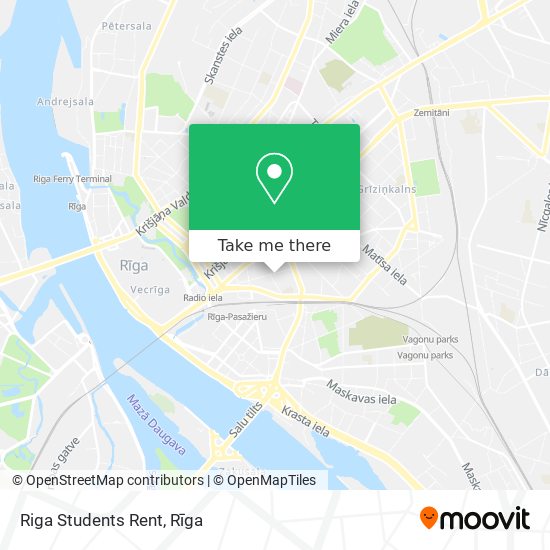 Riga Students Rent map