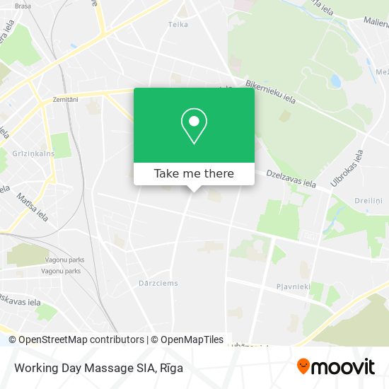 Working Day Massage SIA map