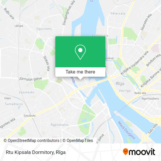 Карта Rtu Kipsala Dormitory