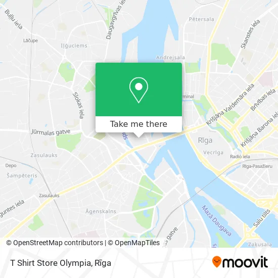 T Shirt Store Olympia map