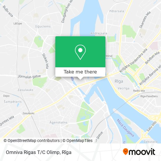 Карта Omniva Rigas T/C Olimp