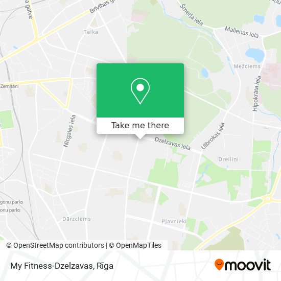 My Fitness-Dzelzavas map