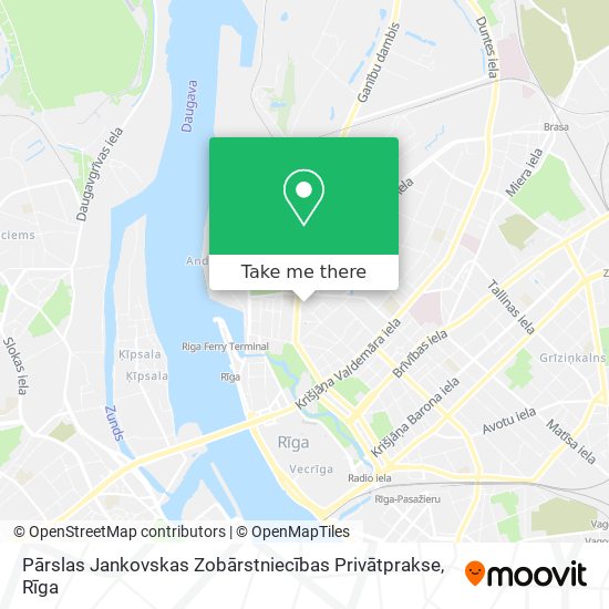 Карта Pārslas Jankovskas Zobārstniecības Privātprakse