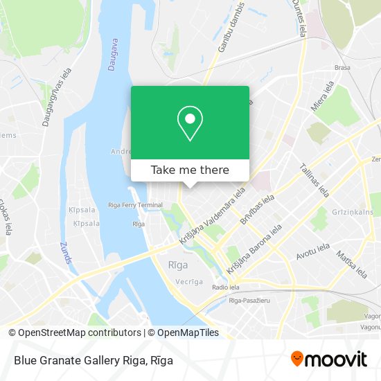 Blue Granate Gallery Riga map
