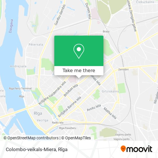 Colombo-veikals-Miera map