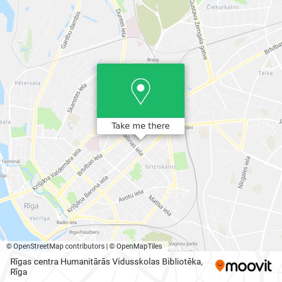Rīgas centra Humanitārās Vidusskolas Bibliotēka map