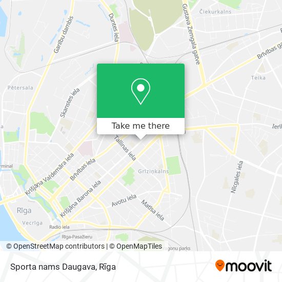 Sporta nams Daugava map