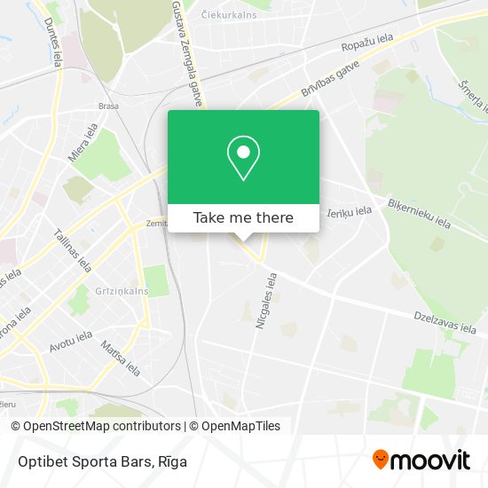 Карта Optibet Sporta Bars