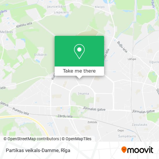 Карта Partikas veikals-Damme
