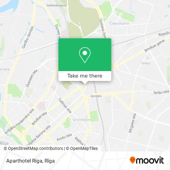 Карта Aparthotel Riga