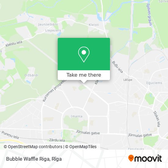 Bubble Waffle Riga map