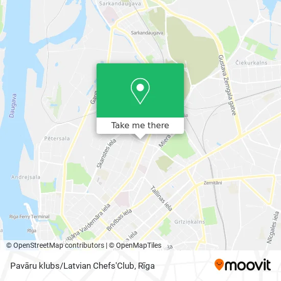 Карта Pavāru klubs / Latvian Chefs'Club