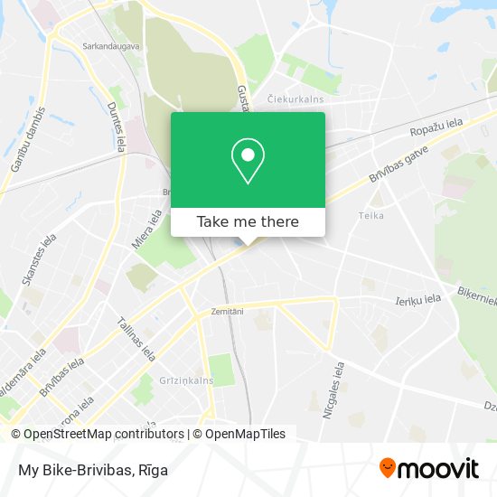 My Bike-Brivibas map
