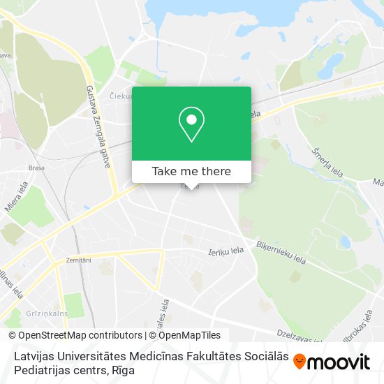Карта Latvijas Universitātes Medicīnas Fakultātes Sociālās Pediatrijas centrs
