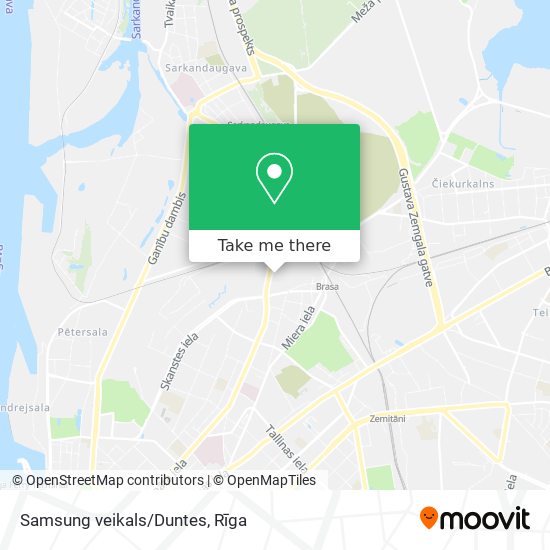 Samsung veikals/Duntes map