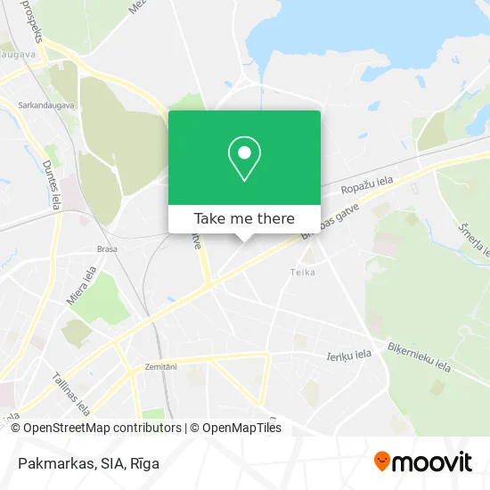 Карта Pakmarkas, SIA