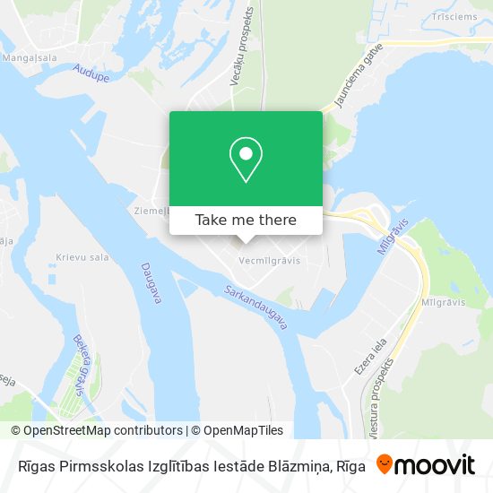 Rīgas Pirmsskolas Izglītības Iestāde Blāzmiņa map