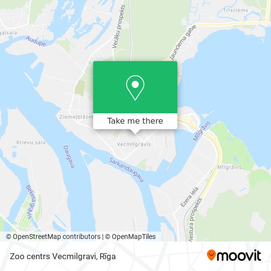 Zoo centrs Vecmilgravi map