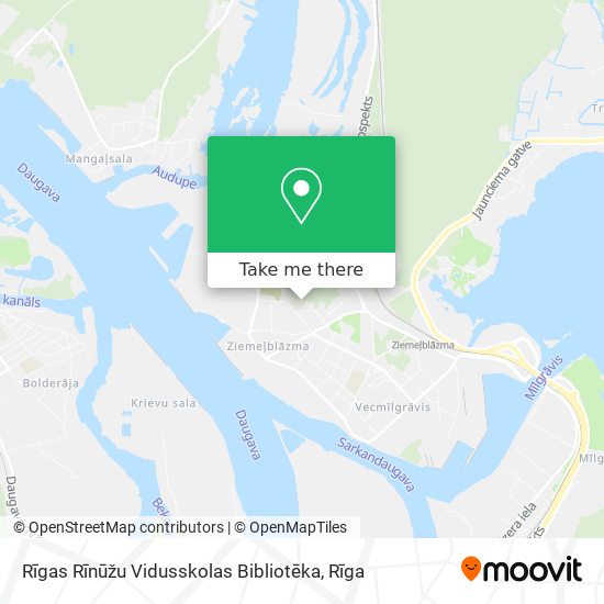 Rīgas Rīnūžu Vidusskolas Bibliotēka map