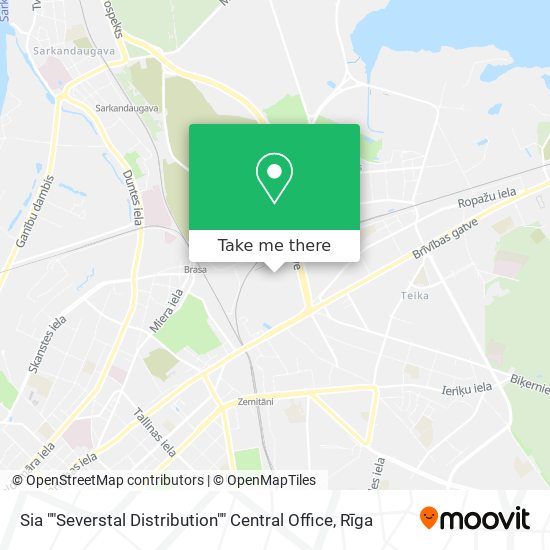 Карта Sia ""Severstal Distribution"" Central Office