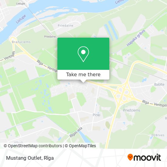 Mustang Outlet map