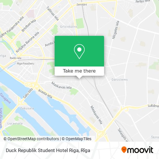 Duck Republik Student Hotel Riga map