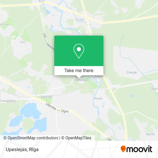 Карта Upeslejas