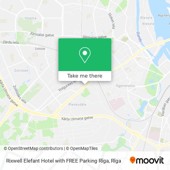 Rixwell Elefant Hotel with FREE Parking Rīga map