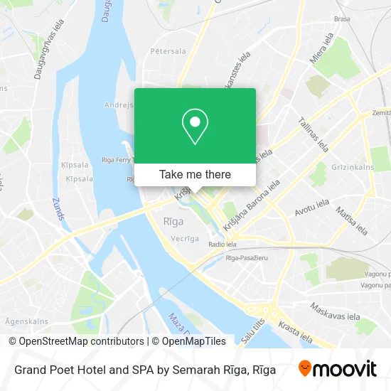 Карта Grand Poet Hotel and SPA by Semarah Rīga