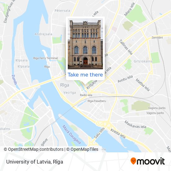 Карта University of Latvia