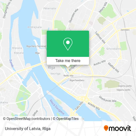 Карта University of Latvia