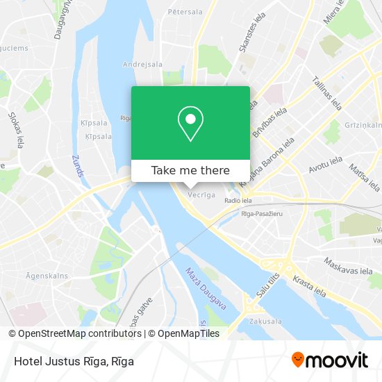 Hotel Justus Rīga map