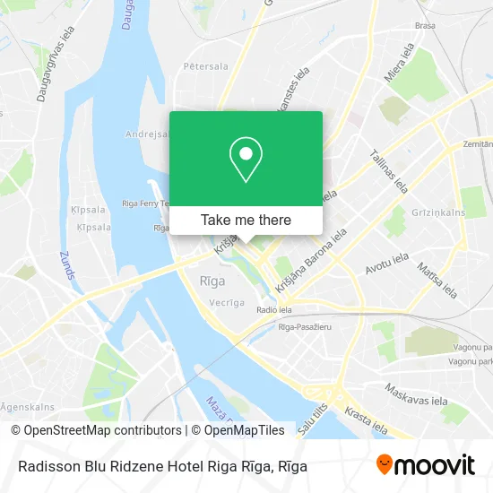 Карта Radisson Blu Ridzene Hotel Riga Rīga