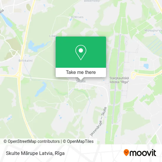 Карта Skulte Mārupe Latvia