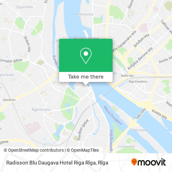 Radisson Blu Daugava Hotel Riga Rīga map