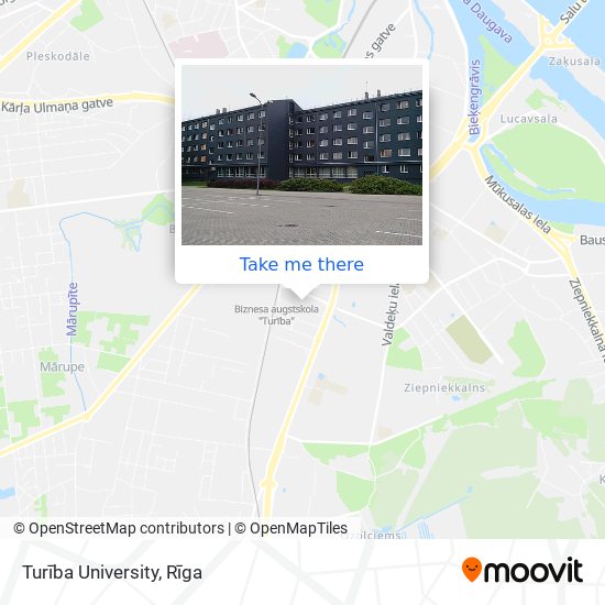 Turība University map