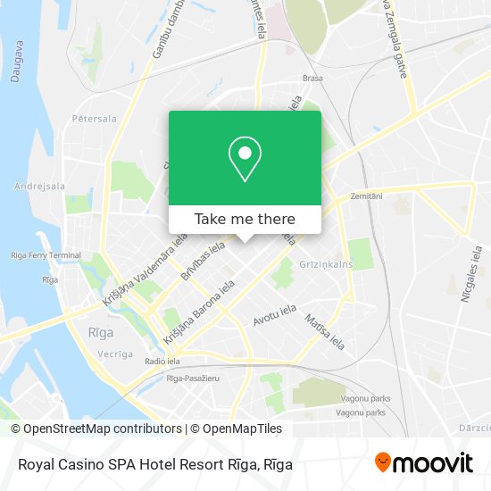 Royal Casino SPA Hotel Resort Rīga map