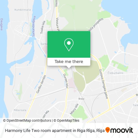 Harmony Life Two room apartment in Riga Rīga map