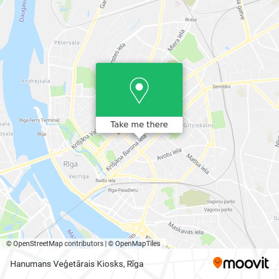 Карта Hanumans Veģetārais Kiosks