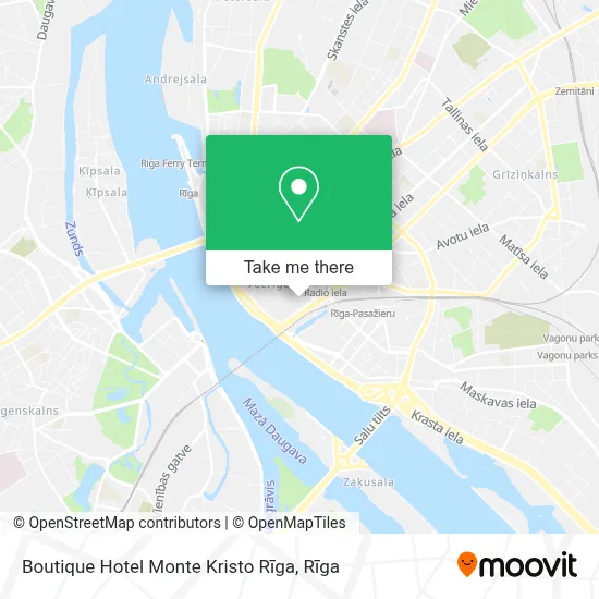 Boutique Hotel Monte Kristo Rīga map