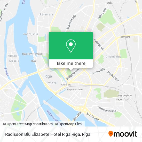 Карта Radisson Blu Elizabete Hotel Riga Rīga