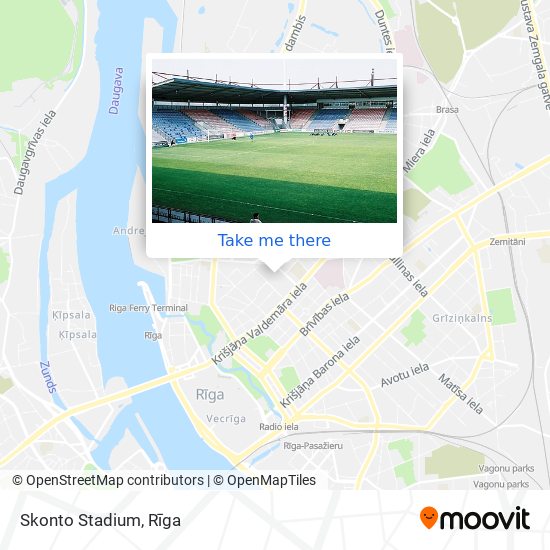 Карта Skonto Stadium