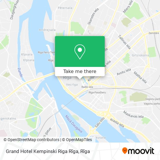 Grand Hotel Kempinski Riga Rīga map