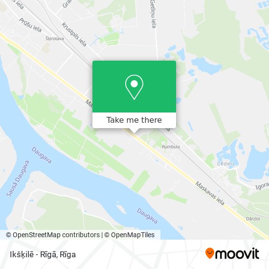 Карта Ikšķilē - Rīgā